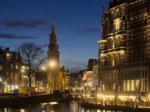 Night View Of Amsterdam