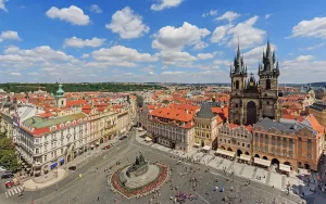Prague View From Old Town Hall Tower