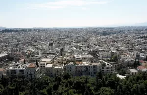 Skyline and panorama over Athens