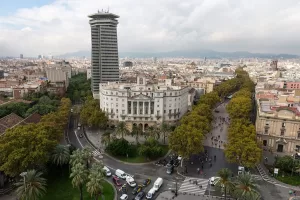 View from Monument a Colom (Barcelona)